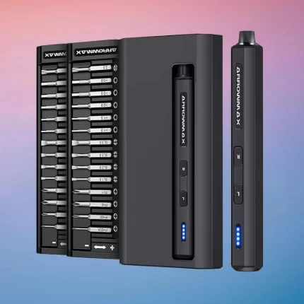 Set cacciavite elettrico intelligente Arrowmax SES Pro con 28 punte di precisione e custodia magnetica