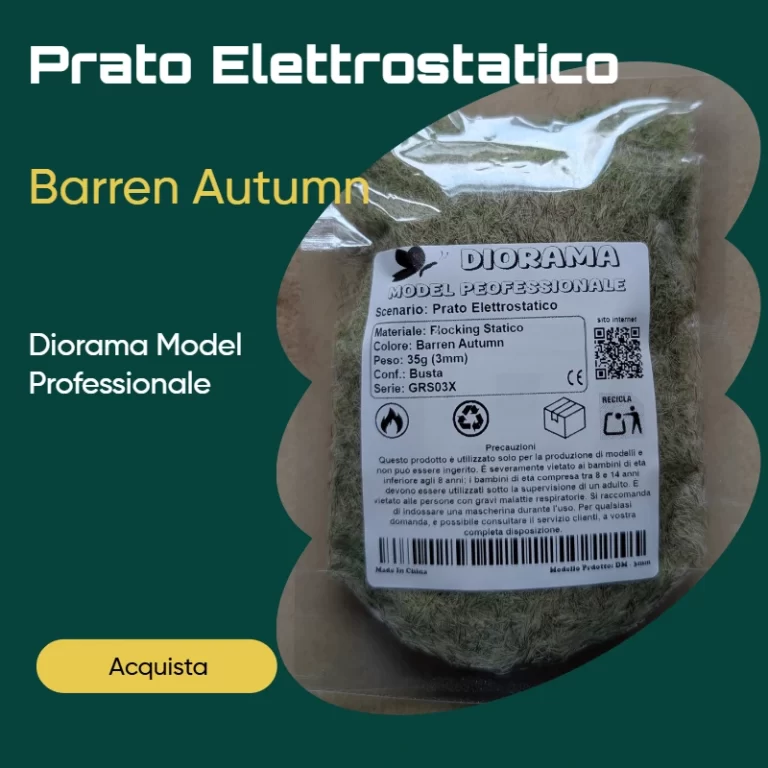 Erba sintetica autunnale 3mm Barren Autumn Grass per prato realistico modellismo