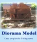 Casa artigianale per presepe in sughero e legno, miniatura fatta a mano per diorama natalizio