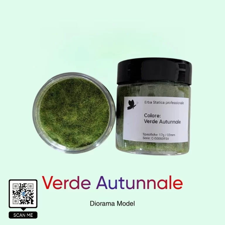 Erba statica professionale Verde Primavera 3mm confezione 17g per diorami realistici