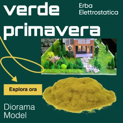 Erba elettrostatica colore Erba Secca Invernale per diorami e modellismo 20g