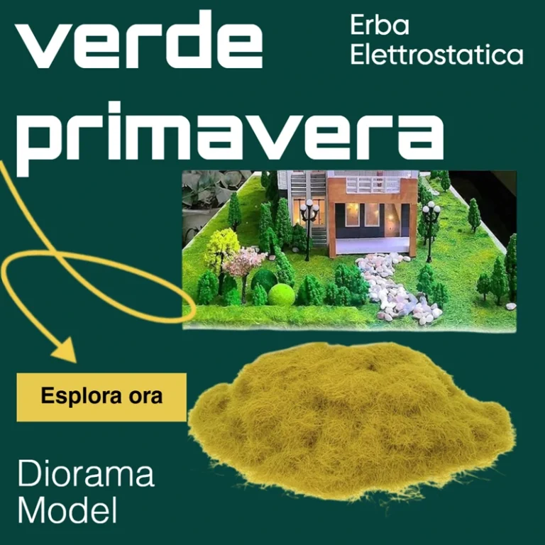 Erba elettrostatica colore Erba Secca Invernale per diorami e modellismo 20g
