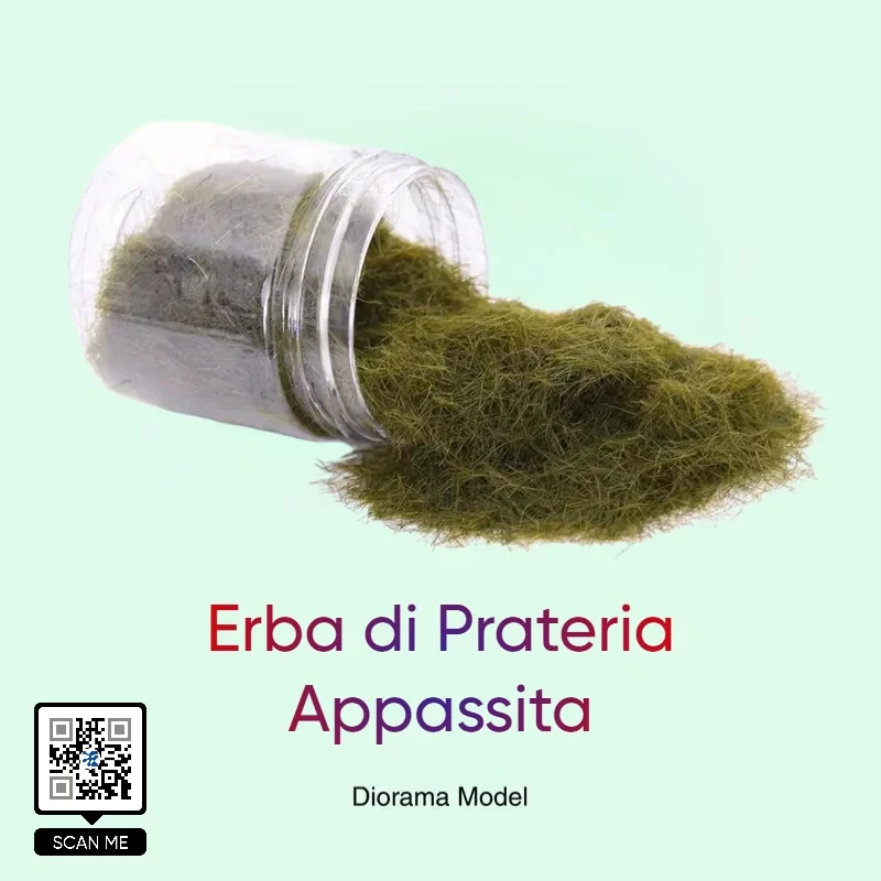Erba statica 8mm Erba di Prateria Appassita per modellismo professionale confezione 25g