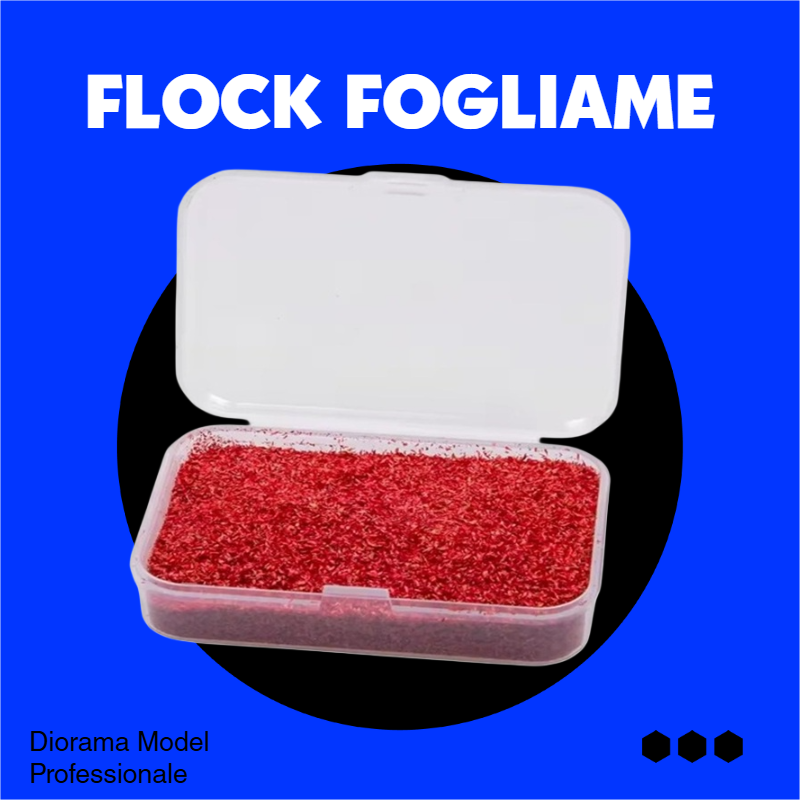 Flock fogliame professionale rosso per diorami e alberi in miniatura Diorama Model