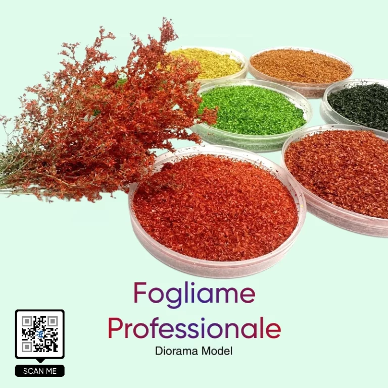 Set 4 colori flock fogliame ultra fine per alberi e diorami realistici confezioni da 8g