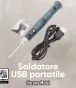 Saldatore USB portatile Diorama Model con scocca semitrasparente, cavo di ricarica e supporto