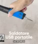 Saldatore USB portatile 4V 15W con batteria 1500mAh e temperatura regolabile 200-450°C