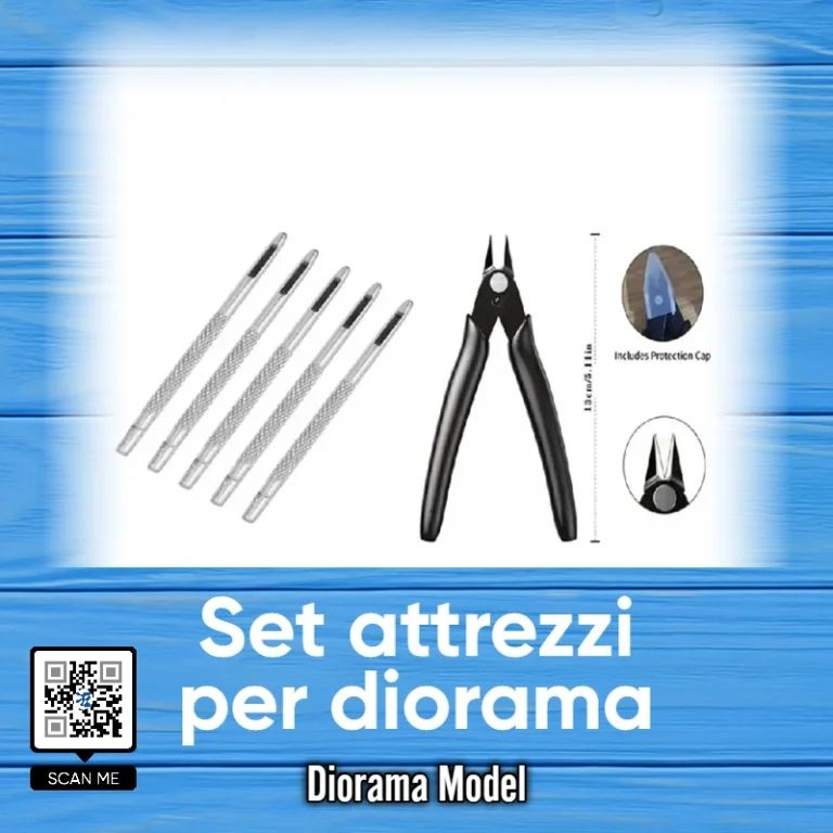 Set attrezzi per diorama con tronchesi di precisione e 5 bisturi per modellismo Diorama Model