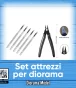 Set attrezzi per diorama con tronchesi di precisione e 5 bisturi per modellismo Diorama Model
