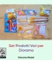 Set prodotti vari per diorama: pennelli, spugne per sfumature, tempere colorate e attrezzi Diorama Model