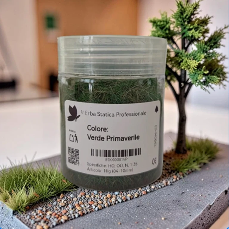Erba statica professionale Verde Primaverile 10g lunghezza mista 4-10mm per diorami
